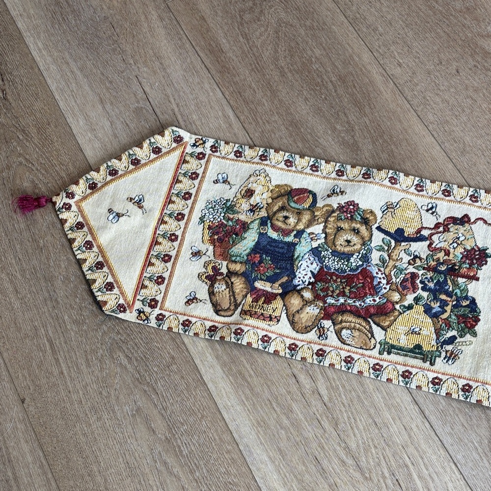 Teddy Bear Tapestry Table Runner